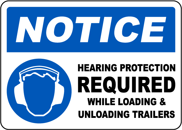 Hearing Protection Required Sign
