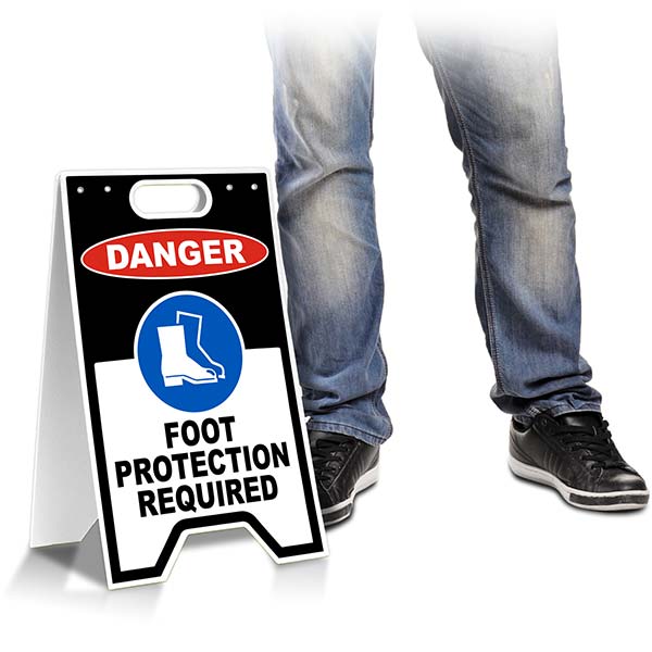 Foot Protection Required Floor Sign