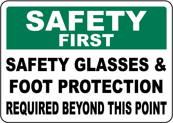 PPE Required Beyond This Point Sign