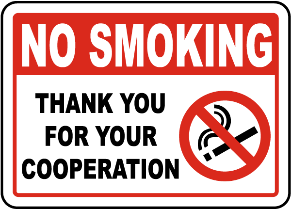 Thank You For Your Cooperation Sign