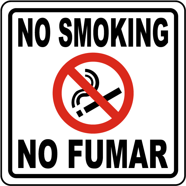 Bilingual No Smoking Sign