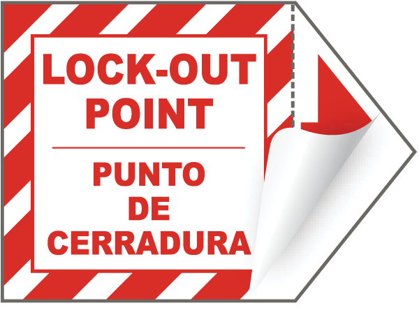 Bilingual Lock-Out Point Sign
