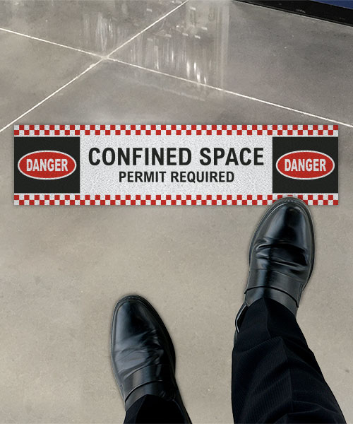 Permit Required Floor Sign