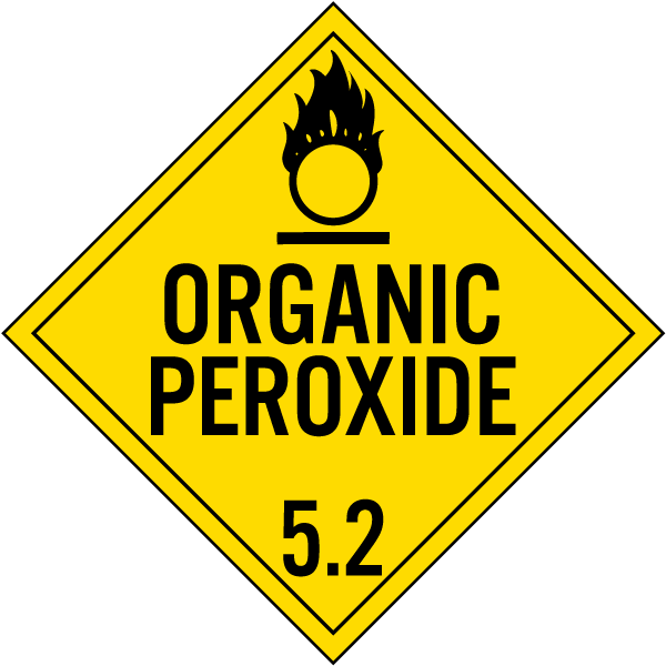 Organic Peroxide Class 5.2 Placard