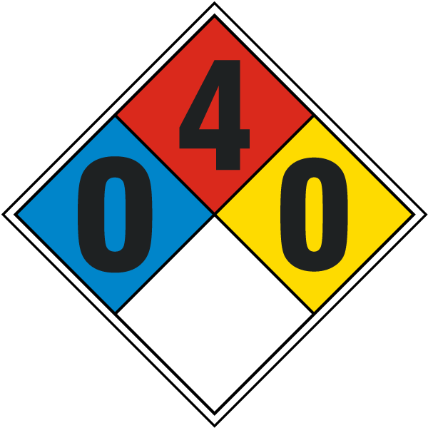 NFPA Diamond 0-4-0 Sign 