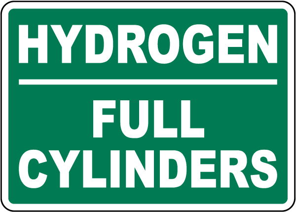 Green Hydrogen Full Cylinders Sign