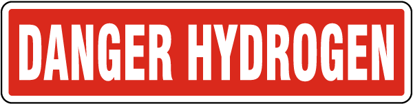 Danger Hydrogen Label