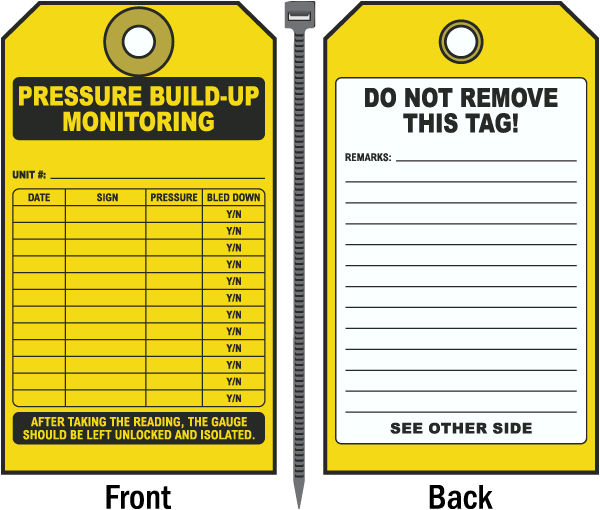 Pressure Build-Up Monitoring Tag