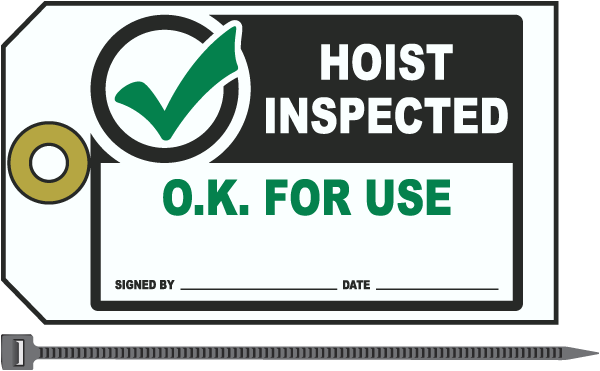 Hoist Inspected Tag