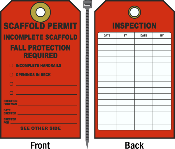 Scaffold Permit Tag