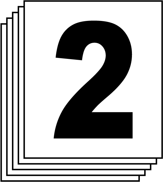 Number 2 For Blank NFPA Diamond