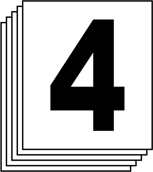 Number 4 For Blank NFPA Diamond