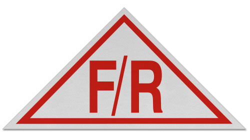 White / Red NJ Floor / Roof Truss Sign