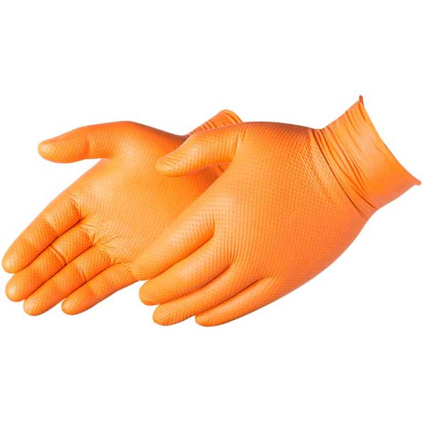 8 Mil Premium Orange Nitrile Gloves