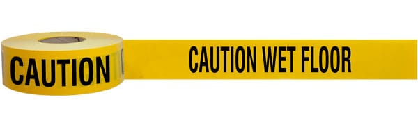 Caution Wet Floor Barricade Tape