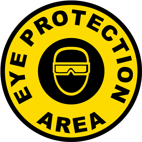 Eye Protection Area Floor Sign