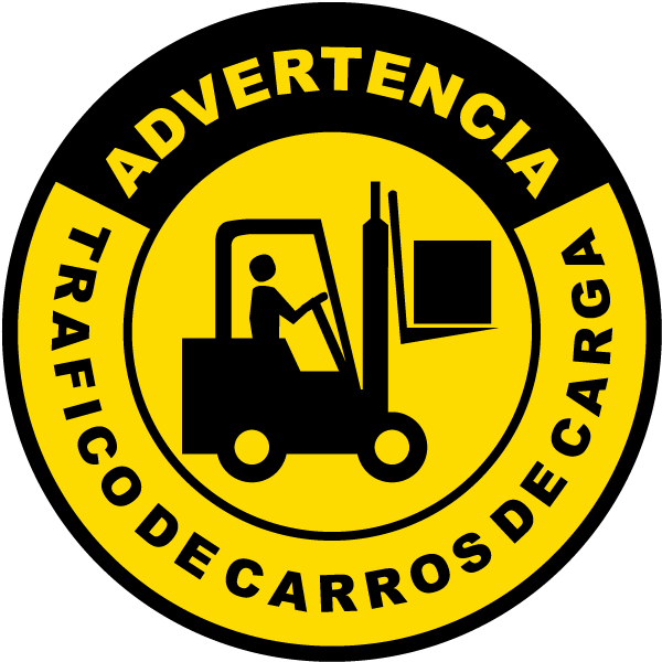Spanish Forklift Traffic Floor Sign