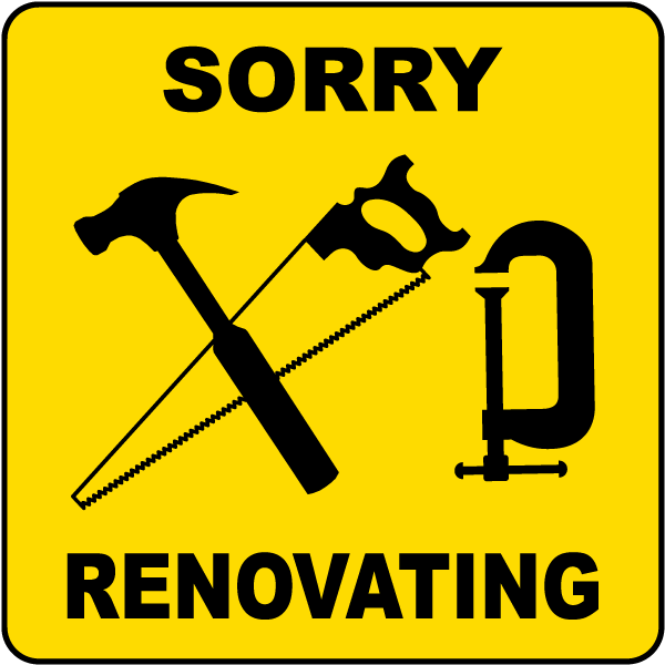 Sorry Renovating Label