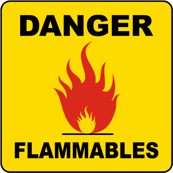 Danger Flammables Label