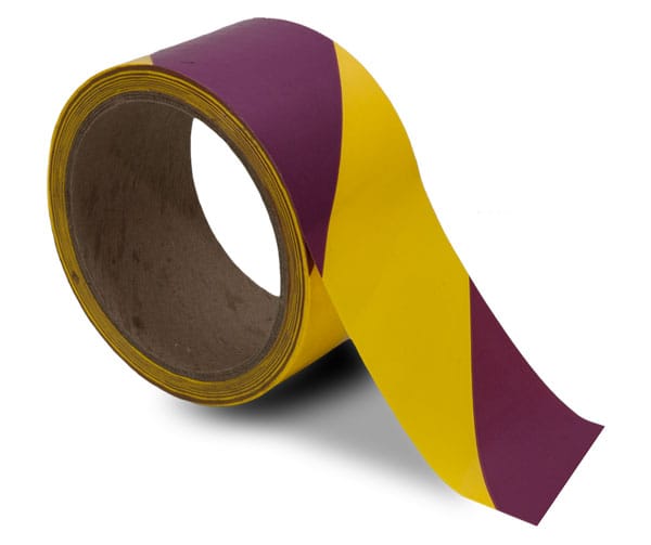 Magenta / Yellow Striped Floor Tape