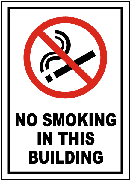 No Smoking In This Building Sign