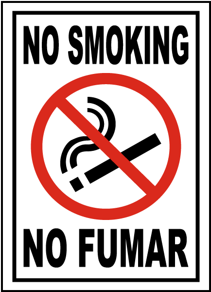 Bilingual No Smoking Sign