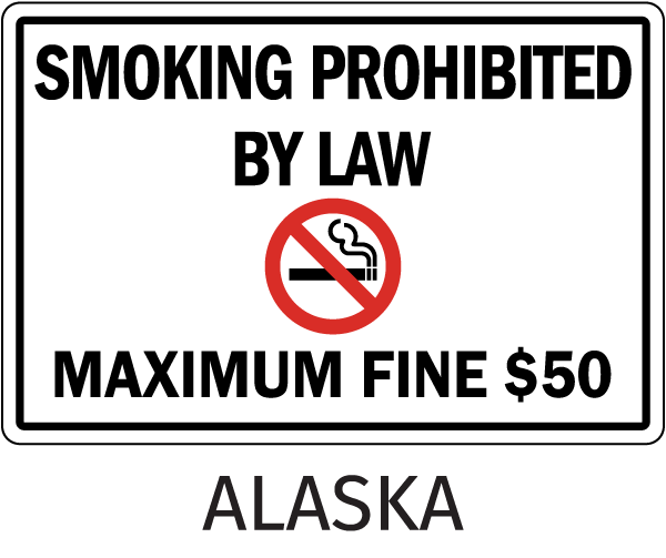 Alaska No Smoking Sign