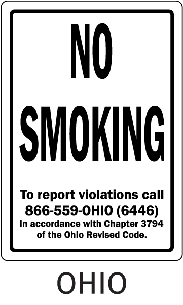 Ohio No Smoking Sign