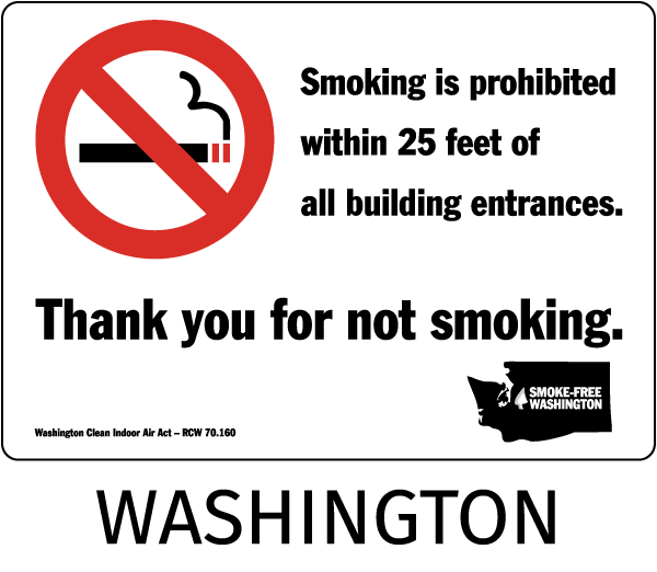 Washington No Smoking Sign