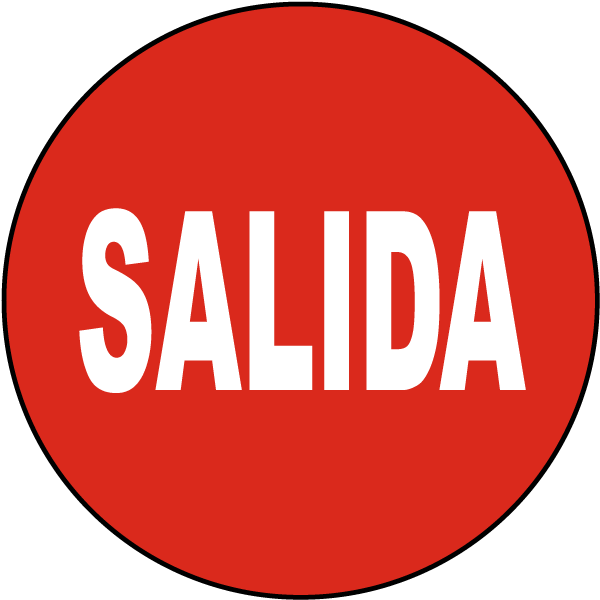 Spanish Exit Floor Sign