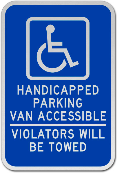Handicapped Parking Van Accessible Sign
