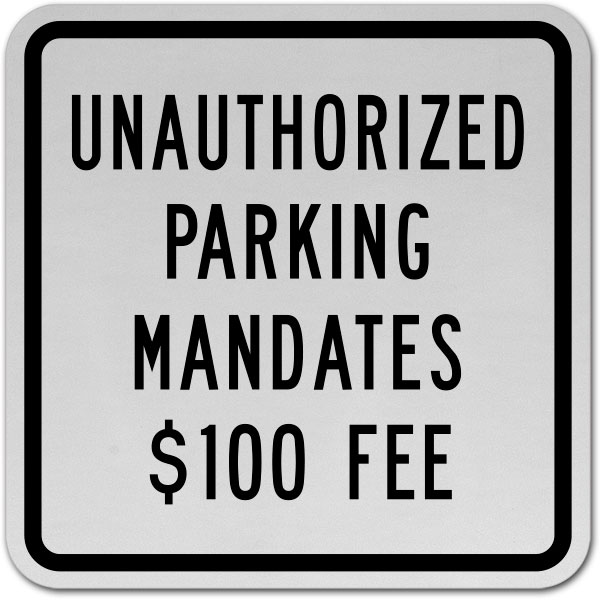 North Dakota Accessible Parking Penalty Sign