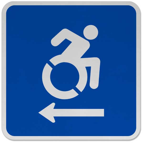 Accessible (Left Arrow) Sign