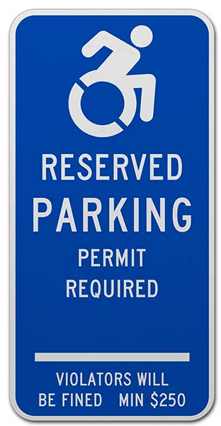 Connecticut Handicap Parking Sign