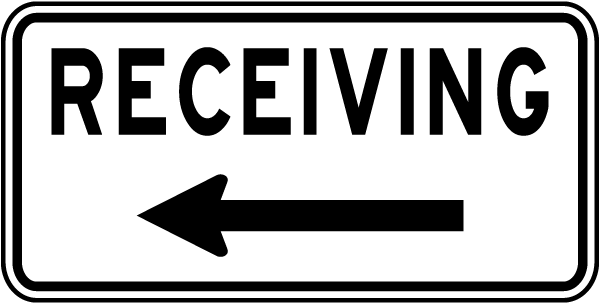 Receiving (Left Arrow) Sign