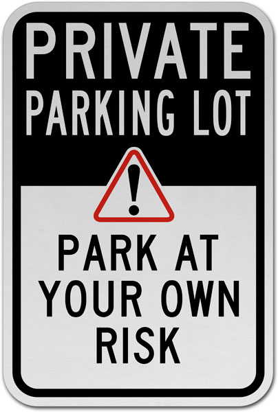 Private Parking Lot Sign