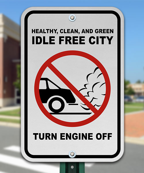 Idle Free City Turn Off Engine Sign