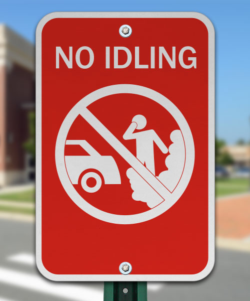No Idling Sign