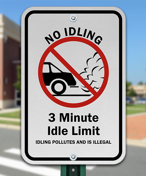 No Idling 3 Minute Idle Limit Sign