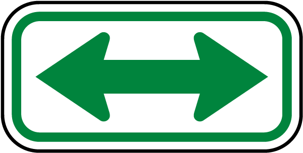 Green Double Arrow Sign