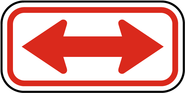 Red Double Arrow Sign