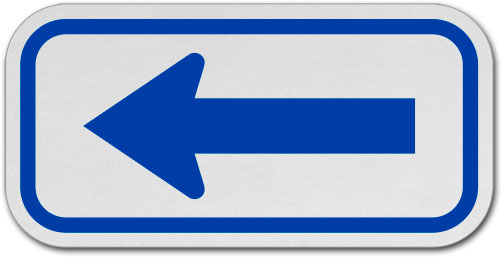 Blue Arrow Sign
