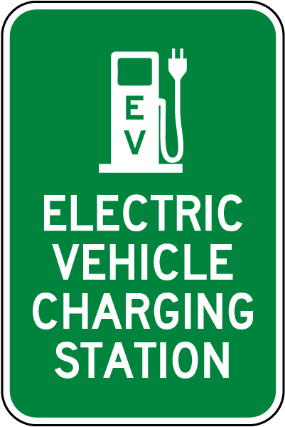 Electric Vehicle Charging Station Sign