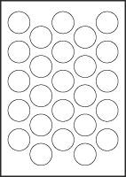 3/4" Diameter Vinyl Stick-on White Circles