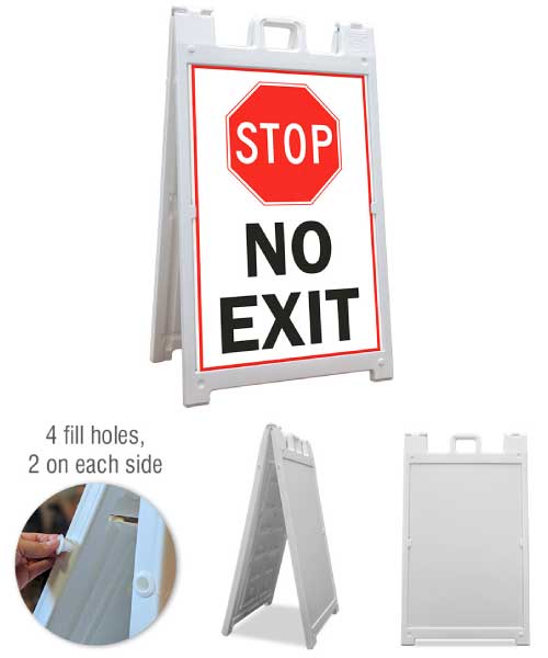 Stop No Exit Sandwich Board Sign