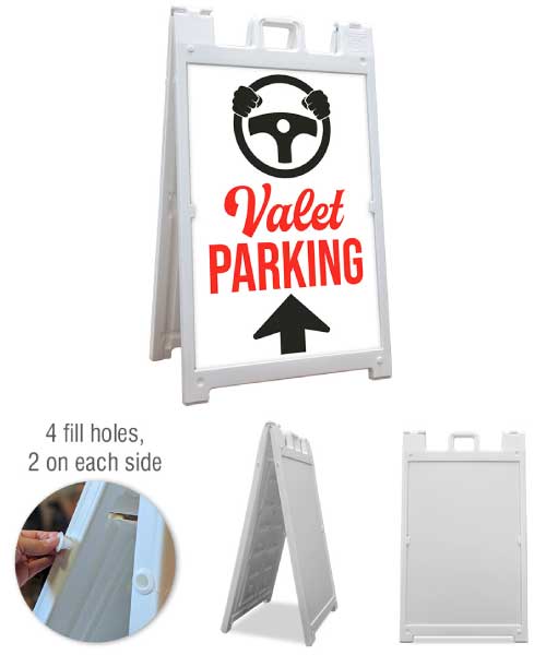Valet Parking Up Arrow Sandwich Board Sign