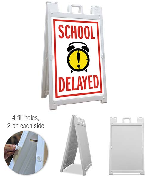 School Delayed Floor Stand Sign