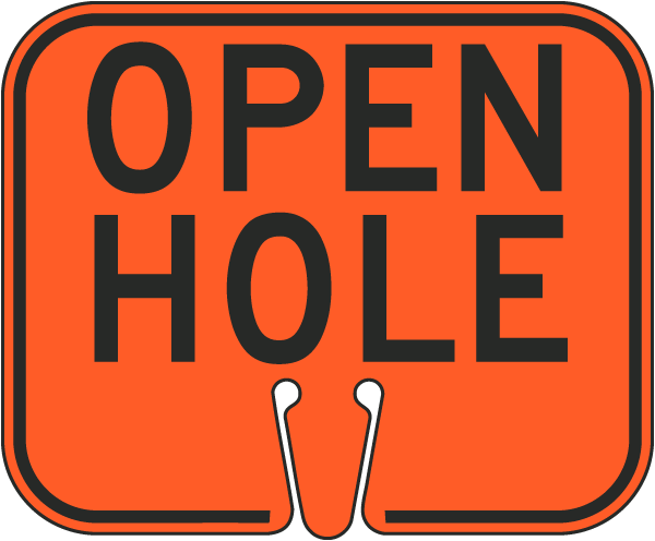 Open Hole Cone Sign