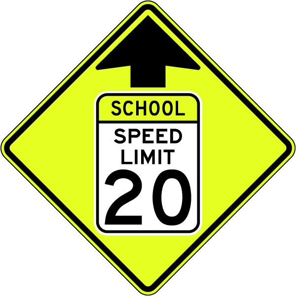 School Speed Limit 20 Sign