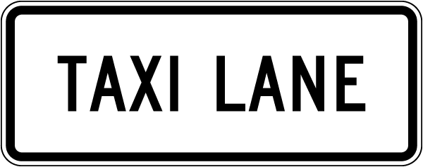 Taxi Lane Sign